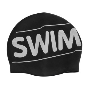 Unique Bargains Silicone Waterproof Letter Swim Cap 1 Pc - 1 of 4