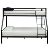 Karl Home Black Bunk Bed Twin Over Full Size for Kids Teens Adults/Flat Steps/Heavy Duty Metal Slat - 4 of 4