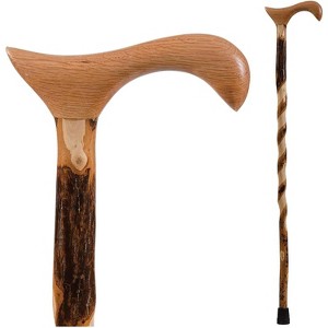 Brazos Wooden Walking Canes for Men and Women, Stable Walking Sticks for Seniors, Made in The USA - 1 of 4