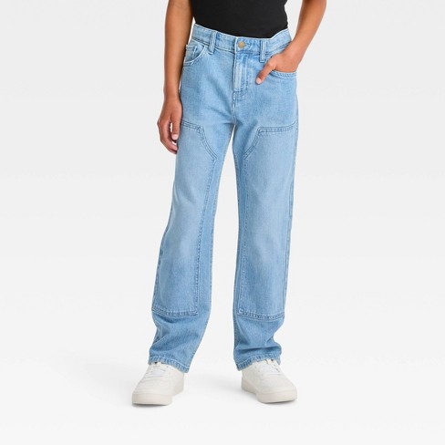 Boys' Relaxed Straight Jeans - Art Class™ Blue 4 : Target