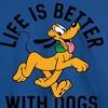 Men's - Disney - Life Is Better With Dogs Long Sleeve Graphic T-Shirt - 2 of 4