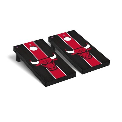 NBA Chicago Bulls Premium Cornhole Board Onyx Stained Stripe Version