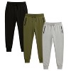 3 Pack Ultra Soft Womens Joggers with Zip Pockets - 2 of 4