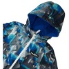 LONDON FOG Infant Boys' Reversible Printed Fleece Jacket, Blue/Black, 12 Months - 2 of 3