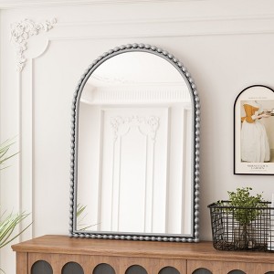 KWPZQEB Metal Framed Bathroom Mirror for Wall, Arched Mirror, Retro Bathroom Vanity Mirror, Hangs Horizontally or Vertically - 1 of 4