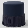 Fringe Drum Ottoman in Velvet - Threshold™ - 2 of 4