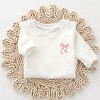 The Juniper Shop Pink Bow Outlined Toddler Sweatshirt - 3 of 4