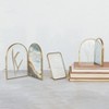 Storied Home Large Brass and Glass Arched Photo Frame, Brass Color - 3 of 4