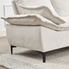 88.5" Modern Sailboat Sofa Dutch Velvet 3-Seater Sofa with Two Pillows for Small Spaces in Living Rooms, Apartments - 3 of 4