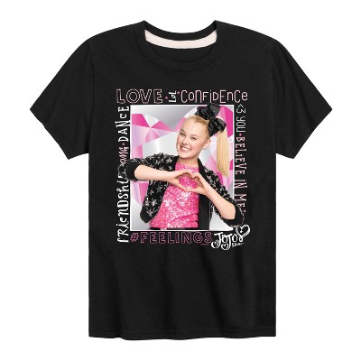 JoJo Siwa #Feeling Short Sleeve Graphic T-Shirt - Black - 4T
