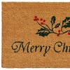 HomeRoots 24" X 36" Brown And Dark Green Christmas Merry Christmas Outdoor Coir Door Mat - 4 of 4
