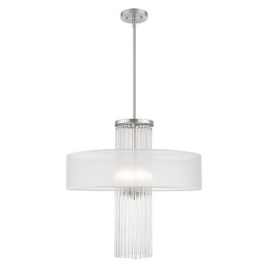 Livex Lighting Alexis 4 - Light Chandelier in  Brushed Nickel - 1 of 4
