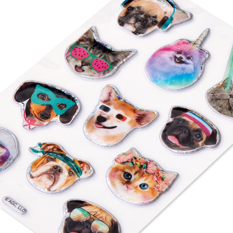 11ct Cat and Dog Puffy Stickers, 3 of 4