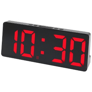 REGALWOVEN Digital Corded Electric Plastic Adjustable Brightness Alarm Clock 6.1"L x 0.9"W x 2.5"H 1 Pc - 1 of 4