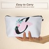 Unique Bargains Large Capacity Zipper Personalized Small Makeup Bag White - 4 of 4