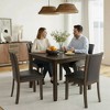 SereneCUSH Dining Table Set for 4/6, 5/6 Piece Wooden Kitchen Dining Table and Faux Leather Chairs, Ideal for Kitchen Dinning Room, Dark Walnut - 2 of 4