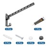 Unique Bargains Wall Mount Foldable Clothes Coat Hanger Drying Rack Hooks - 3 of 4