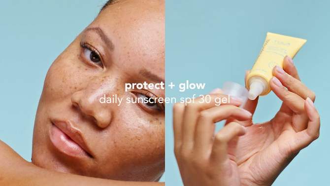 TULA SKINCARE Protect + Glow Daily Sunscreen Gel Broad Spectrum SPF 30 - 1.7 fl oz - Ulta Beauty, 2 of 13, play video