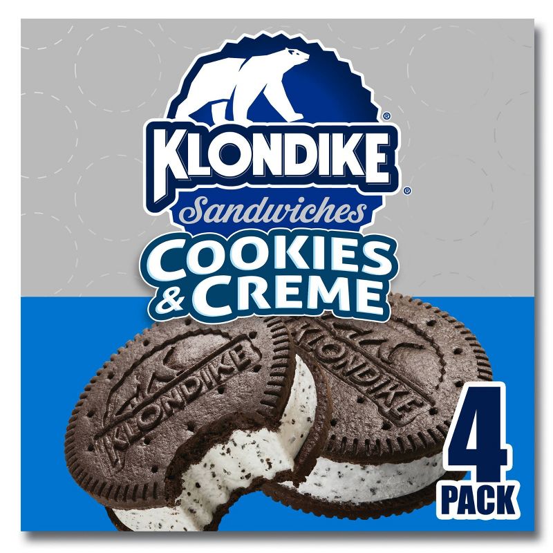 Klondike Cookies &#38; Cr&#232;me Sandwiches Frozen Dairy Dessert - 4pk, 1 of 9