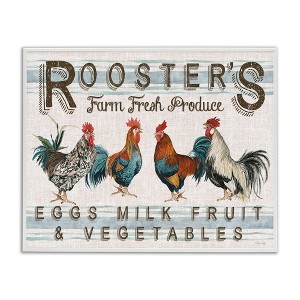 Stupell Industries Country Roosters Produce, 16" x 20" - 1 of 4