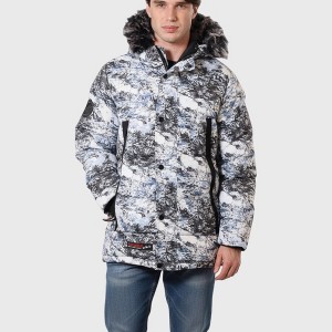 Canada Weather Gear Men's Heavyweight Parka Jacket with Removable Hood - Water-Resistant Winter Puffer Coat - 1 of 3