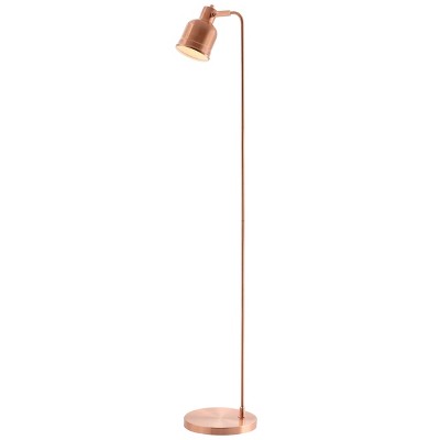 57" Metal Brandon Task Floor Lamp (Includes LED Light Bulb) Copper - JONATHAN Y