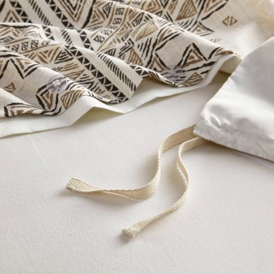 Ibiza Beige and Ivory Boho Chic King Duvet Cover Set