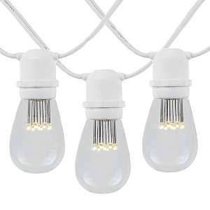 Novelty Lights 37.5 Feet Heavy Duty Light Strings and Sets with 25 In-Line E26 Sockets, White Wire PVC Stringer, 18" Spacing, End-To-End Connectable - 1 of 4