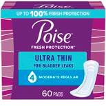 Poise Ultra Thin Postpartum Incontinence Pads for Women - Moderate Absorbency