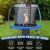 VYNXARIA 10FT Pumpkin-Shaped Trampoline with Enclosure, Slide, and Basket Board - 2 of 4