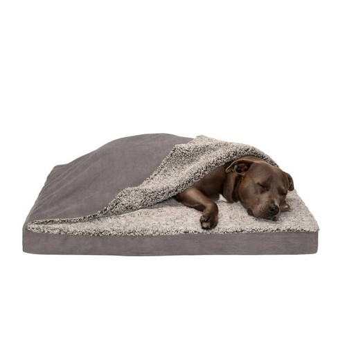 FurHaven Snuggly & Warm Faux Lambswool & Terry Waterproof Pet Throw Blanket - Large - Espresso