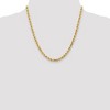 Black Bow Jewelry 5mm 14k Yellow Gold Solid Diamond Cut Rope Chain Necklace - 2 of 4