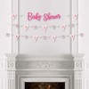 Big Dot of Happiness Pink Flamingo - Party Like a Pineapple - Baby Shower Letter Banner Decoration - 36 Banner Cutouts and Baby Shower Banner Letters - 3 of 4