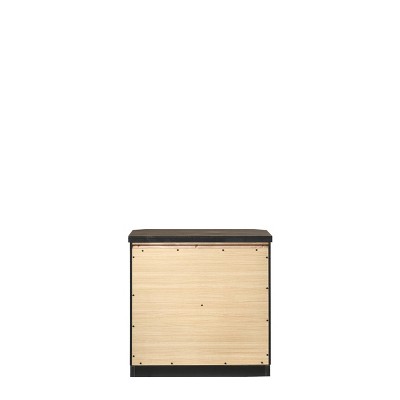Elettra Transitional Rustic Walnut 2-Drawer Nightstand