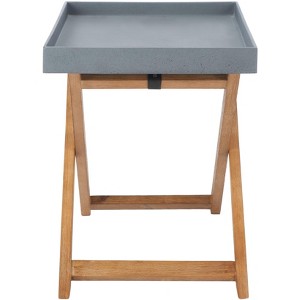 Terance Side Table - Indoor/Outdoor - PAT1505 - Grey - Safavieh - 1 of 4