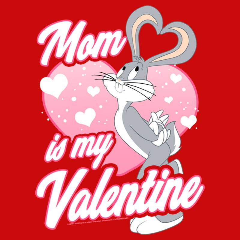 Boy's Looney Tunes Bugs Bunny Mom is my Valentine T-Shirt, 2 of 5