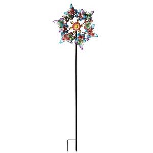 The Lakeside Collection Windspinner Stakes Garden Metallic Butterfly Ladybug And Hummingbird - Hummingbird - 1 of 4