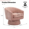 Office Modern Chenille Fabric 360° Swivel Barrel Chair w/ Ergonomic Curved Back & Storage Space, Stylish &Comfortable Lounge Armchair - 2 of 4