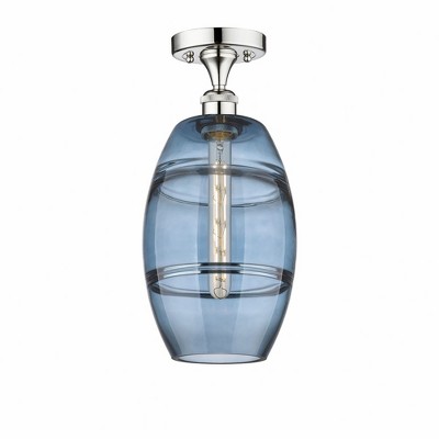 Vaz - 1 Light Semi-Flush Mount In Industrial Style-10 Inches Tall and 8 Inches Wide