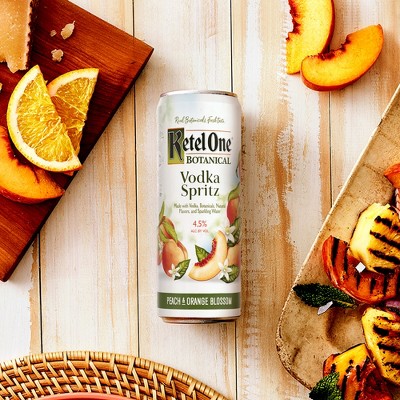 Ketel One Botanical Peach & Orange Blossom Vodka Spritz - 4pk/355ml Cans