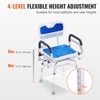 VEVOR Swivel Shower Chair 360 Degree, Adjustable Shower Seat with Pivoting Arms, Non-Slip Rotating Bathtub Shower Chair, 400LBS Capacity, White+Blue - 4 of 4