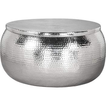 Dallas Coffee Table Aluminum Silver - ZM Home