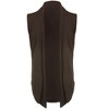 Lars Amadeus Men's Casual Open Front Sleeveless Irregular Hem Cardigan Vest - 2 of 4