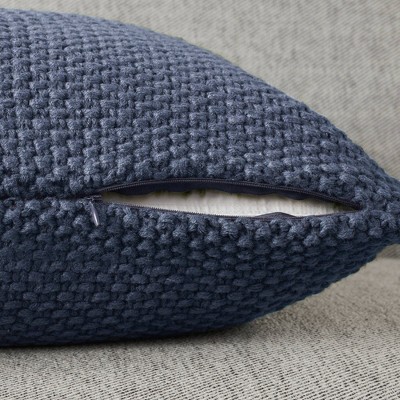 Casual Cottage 20'' Indigo Knit Euro Pillow Cover