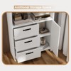 6-Tier Bookshelf with Door and 3 Drawers, 71" Tall Bookcase with 3-Tier Open Shelves, Wooden Book Shelf with Storage Cabinet - 3 of 4