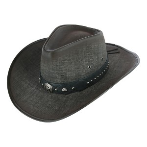 Kenny K Men's Grey UPF 50+ Western Hat with Vegan Leather Band - 1 of 4