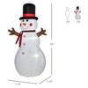 SEVOBAL Inflatable Holiday Decorations 6ft Christmas Inflatables Outdoor Decorations Snowman Blow Up Yard Decoration, White, 42"*30"*72" - 2 of 4