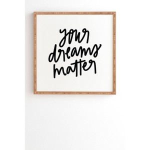 Chelcey Tate 'Your Dreams Matter' Framed Wall Art Black - Deny Designs - 1 of 4
