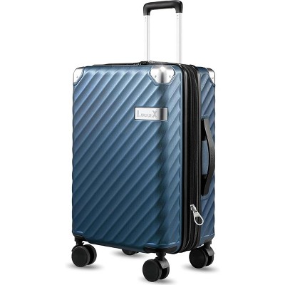 LUGGEX Luggage with Spinner Wheels, Polycarbonate Expandable Hard Shell Suitcase