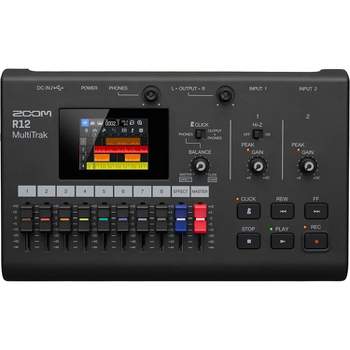 Zoom R12 Multi Track Portable Recorder, with Touchscreen, Onboard Editing, 8 Tracks